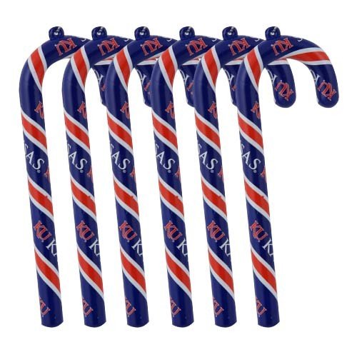 Kansas Jayhawks Candy Cane Ornament Box Set
