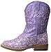 ROPER Toddler Girls Lavender Glitter Floral Square Toe Casual Boots Mid Calf - Purple