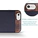 iATO Vesco Slim Leather and Wooden Overlay on Polycarbonate Case for Apple iPhone 6/6S Plus