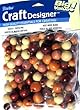 Darice Assorted Wood Beads, Natural, Tan, Brown, 150 Pc Bag
