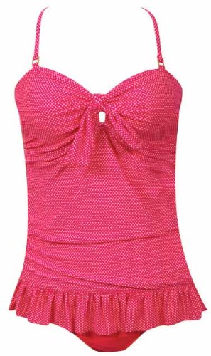 Marina West Long Ruffle Tankini Bikini, Bra Straps, Multiple Prints