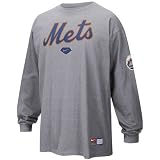 Nike New York Mets Ash Practice Long Sleeve T-shirt