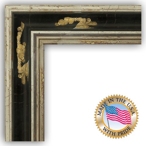 20x24 / 20 x 24 Silver with Black lines Picture Frame - NEW .. 2.75'' wide Complete