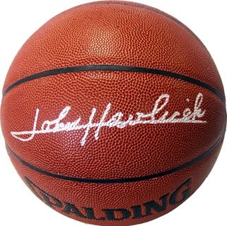 John Havlicek Autographed/Hand Signed Spalding Indoor / Outdoor Basketball