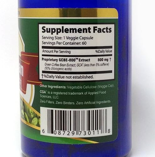 Green Coffee Bean Extract 800mg with GCA Natural Weight Loss Supplement