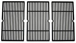 Music City Metals 65993 Gloss Cast Iron Cooking Grid Replacement for Select Gas Grill Models by Charbroil, Kenmore and Others, Set of 3