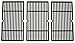 Music City Metals Matte Cast Iron Cooking Grid Replacement for Select Gas Grill Models by Charbroil, Kenmore and Others, Set of 3