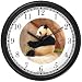 Photo Giant Panda or Panda Bear Animal Wall Clock by WatchBuddy Timepieces (Slate Blue Frame)