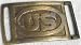 Solid Brass Civil War US Army Military Belt Buckle 2 pc