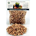 SAVE $0.57 - Dried Garbanzo Beans- Organic- 8 Oz (1/2 Lbs)- Dry Garbonzo Bean / Seeds- For Planting, Sprouting Seed, Gardening, Hummus, Cooking, Food Storage, Sprouts $2.92