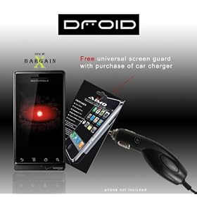 Motorola A855 Droid Car Charger w/free Universal Screen Protector
