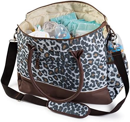 Diaper Bag in Chic Leopard Design by Cranberry Baby TM- LIFETIME WARRANTY