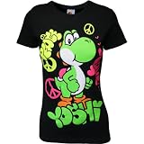 Nintendo Peace Love Yoshi Juniors Girly T-Shirt