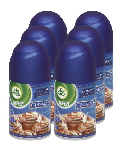 Air Wick Freshmatic Automatic Spray Air Freshener, Cinnabon Scent Refill, 6.17 Ounce (Pack of 6)