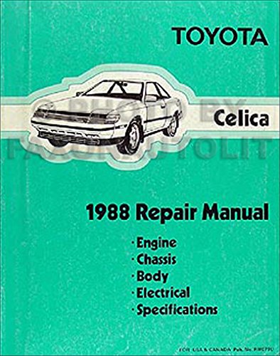 1988 Toyota Celica Repair Shop Manual Original