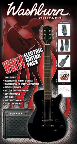Washburn WIN14WAPAK New Idol Electric Guitar Pack, Walnut Stain