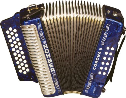 Hohner Corona II Classic EAD Accordion, Dark Blue