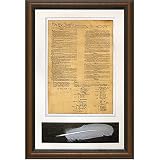 The United States Constitution. High Quality Replica of Historical document. Genuine Parchment & Quill. Framed and Matted