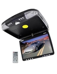 Car Audio or Theater: PYLE PLRD92 9-Inch Flip Down Monitor and DVD Player with Wireless FM Modulator/ IR Transmitter - Sound Around