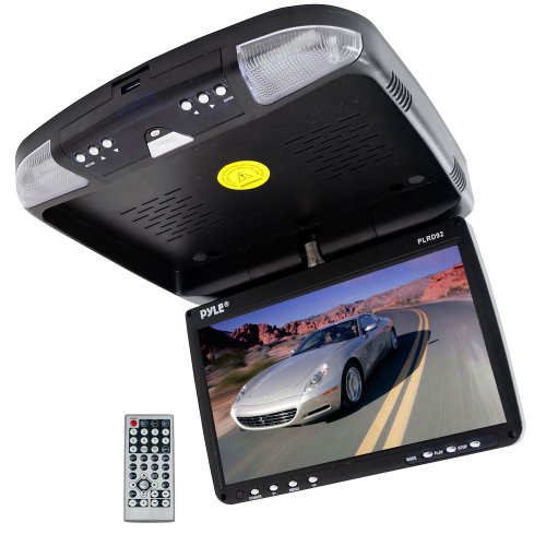 PYLE PLRD92 9-Inch Flip Down Monitor and DVD Player with Wireless FM Modulator/ IR Transmitter