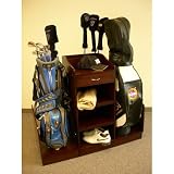 Golf Bag Caddie in Medium Walnut Finish