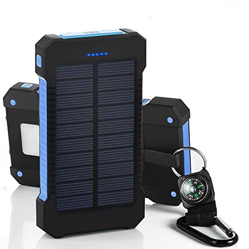 [10000mah solar charger with led flashlight] hallomall…