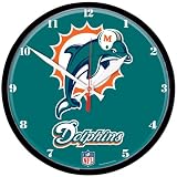 Miami Dolphins Nfl Round Wall Clock