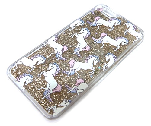iPhone 6s Liquid Glitter Pony Case (Gold)