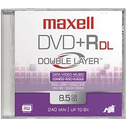 Maxell 1PK DL DVD+R 8.5GB 2.4X-W/ JC ( 634080 )