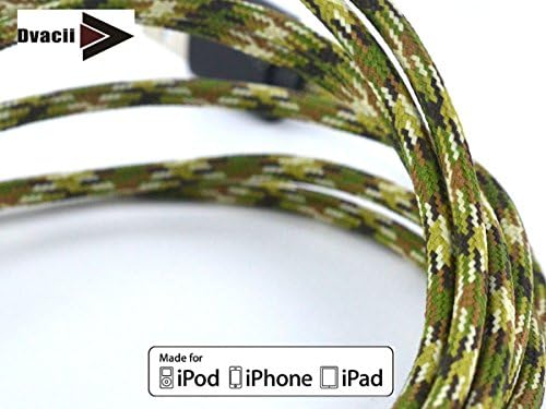 Dvacii® [Apple MFi Certified] 6 Feet / 1.8m EXTRA LONG [Heavy Duty] USB 2.0 A to 8 Pin Apple Lightning Cable Made For iPhone, iPod and iPad (Military Design)