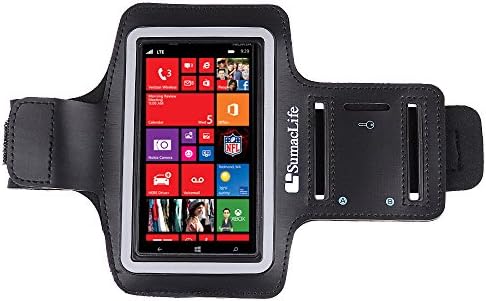 SumacLife Armband for Nokia Lumia icon / Lumia 929 / Lumia 630 / Lumia 1020 / Lumia 928 and more Nokia smartphone (Black)