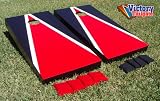 Red & Black Custom Painted Cornhole Bag Toss Game Set
