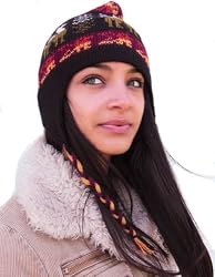 Handmade Alpaca Natural Fiber Hat - Andean Sunset (One Size Fits Most/adult Women/teens)