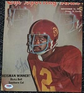 Signed Ricky Bell Photo - Newspaper USC #T19858 - PSA/DNA Certified - Autographed NFL Photos