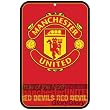 MANCHESTER UNITED RED DEVILS OFFICIAL 11" x 17" DOOR SIGN