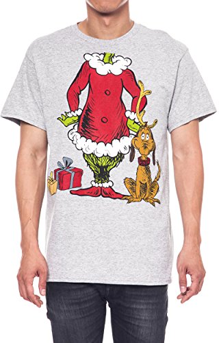 Dr. Seuss Mens T-Shirt The Grinch Who Stole Christmas Print Headless