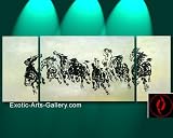 Abstract Art 8 Blessing Horses Oil Painting Chinese Oil Painting 234