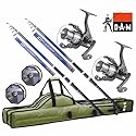 DAM Angelset komplett Ruten Rollen + Schnur + Tasche