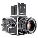Hasselblad 503-CW Chrome Medium Format Manual Focus SLR Camera Kit, with Waist Level Finder, A-12 Back & 80mm f/2.8 Planar T* CFE Lens