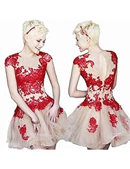 Girls Knee Length Short Applique Jeweled Prom Dress/Party Dress 