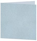 6 1/4 Blank Square Folder - Clear Sky Blue (50 Pack)