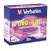 Verbatim® Dual-Layer DVD+R Discs, 8.5GB, 8x, with Jewel Cases, Five/Pack, Silver