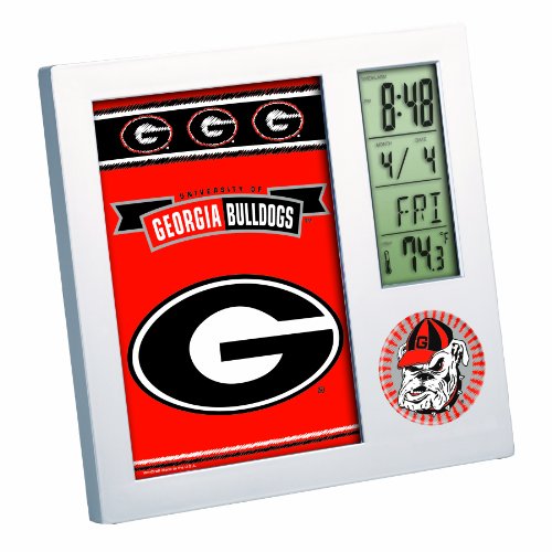 NCAA Georgia Bulldogs Digital Desk Clock