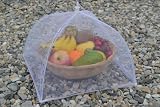 Cloche alimentaire EMA - Système parapluie - Tulle élastane blanche