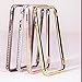 Luxury Diamond Crystal Rhinestone Bling Metal Frame Bumper Case Cover for Iphone 6 (4.7-inch) (Silver)