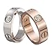 Stainless Steel Designer Screw Head CZ Band Love Wedding Ring Gold Silver Rose Gold Finish,Sizes 5 - 10