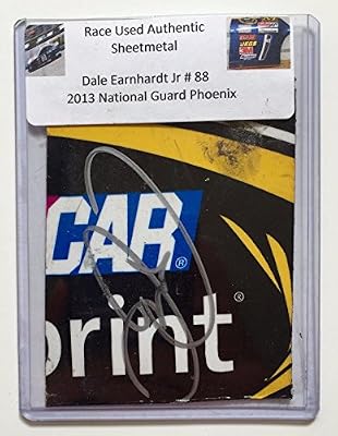 Dale Earnhardt Jr National Guard Signed Nascar Race Used Sheetmetal Piece (C) - NASCAR Autographed Race Used Items
