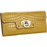DKNY Croc-Embossed Leather Clutch