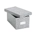 Oxford Reinforced Board 4 x 6 Card File With Lift-Off Cover, Black/White Agate,1 Per Box , (40589)