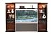 70 Lighted Bridge and Expandable Shelf with Tall Right and Left Piers by Eagle - Natural Wood